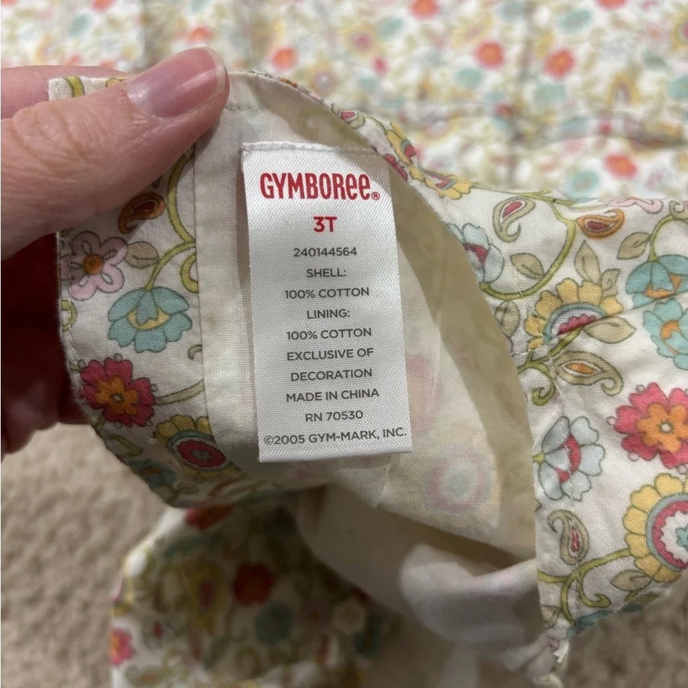 GYMBOREE • Girl’s Floral Vintage 2006 SAFARI Collection Dress Cotton Size 3T